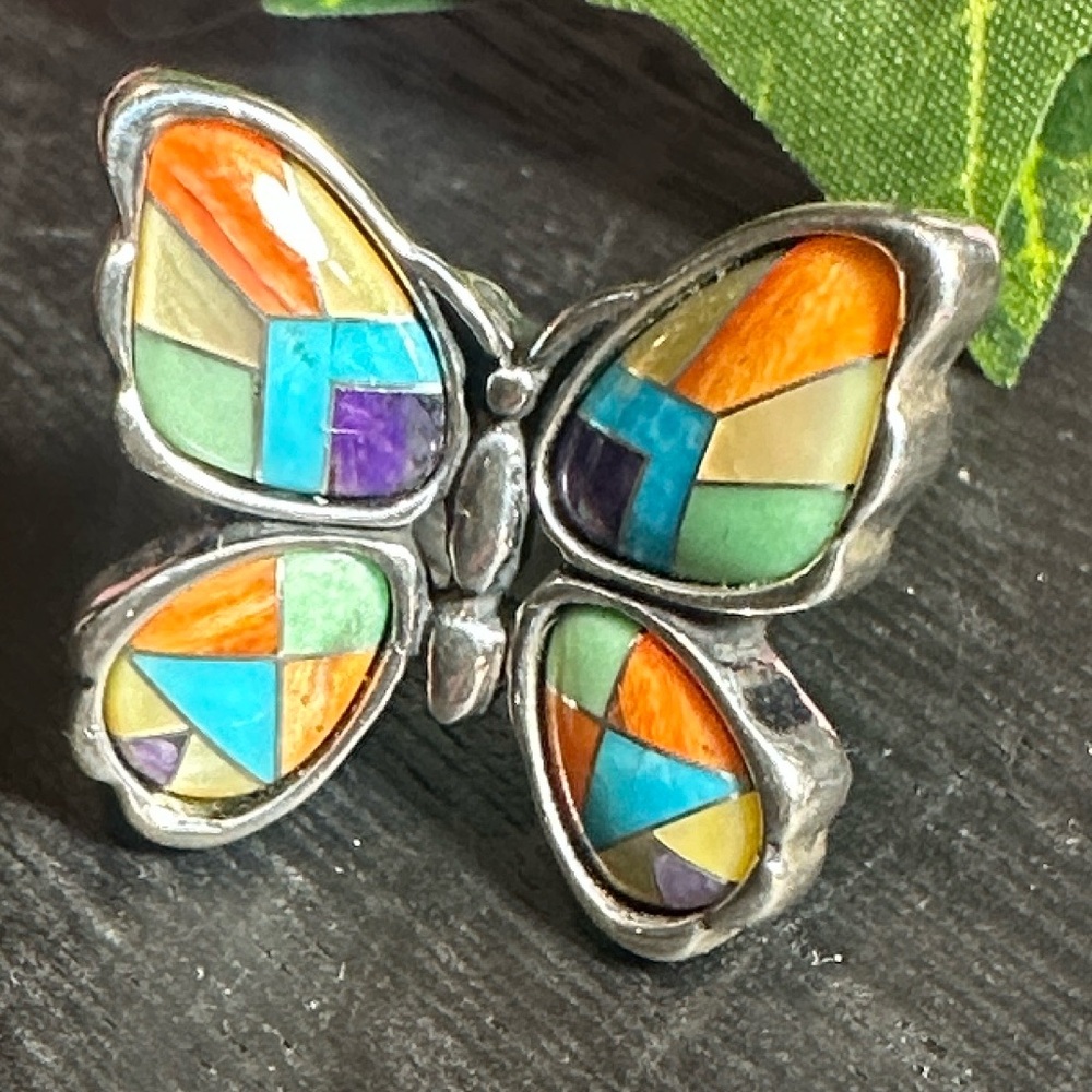 Carolyn Pollack ring 925 sterling silver butterfly size 6